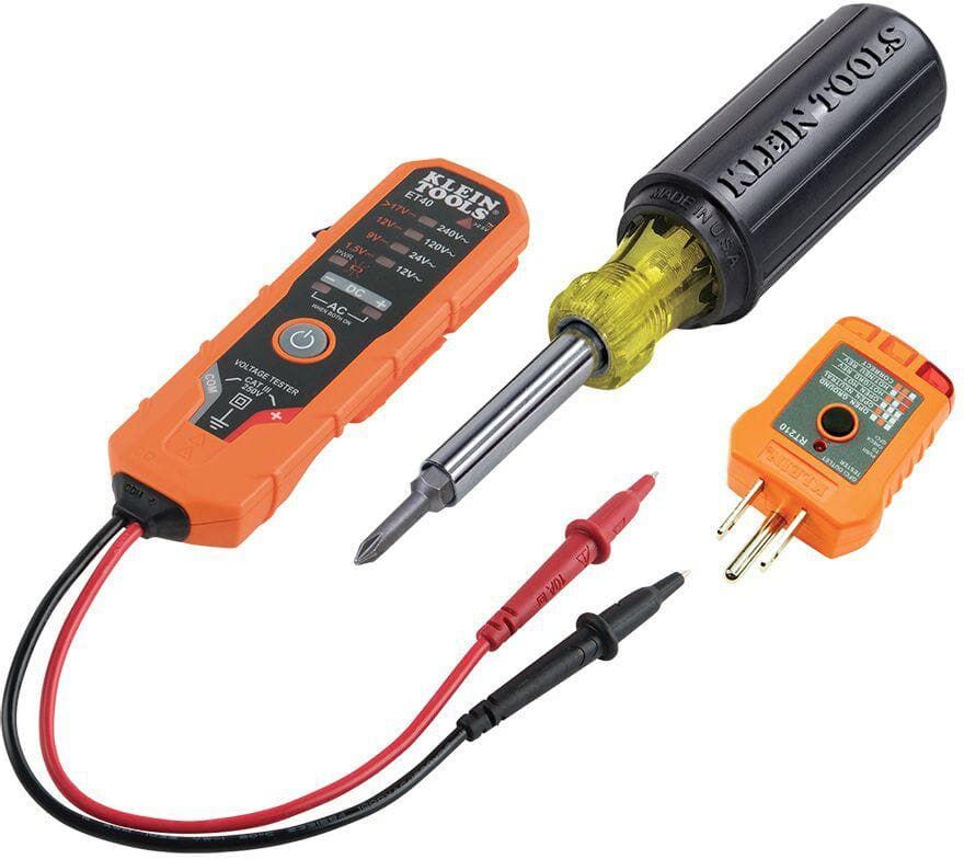 Klein Tools Electrical Tester and Multibit Screwdriver Tool Set, 3-Piece