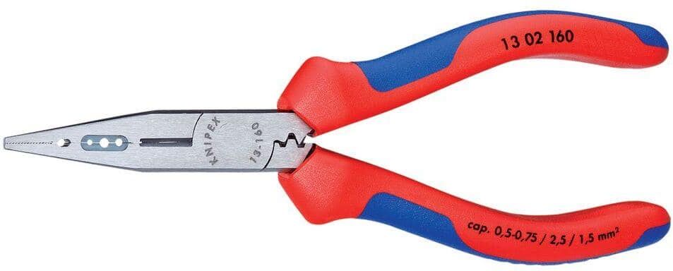 KNIPEX Heavy Duty Forged Steel 4-in-1 Electrician Pliers with 14, 16, and 20 AWG, 60 HRC Cutting Edge and Comfort Grip