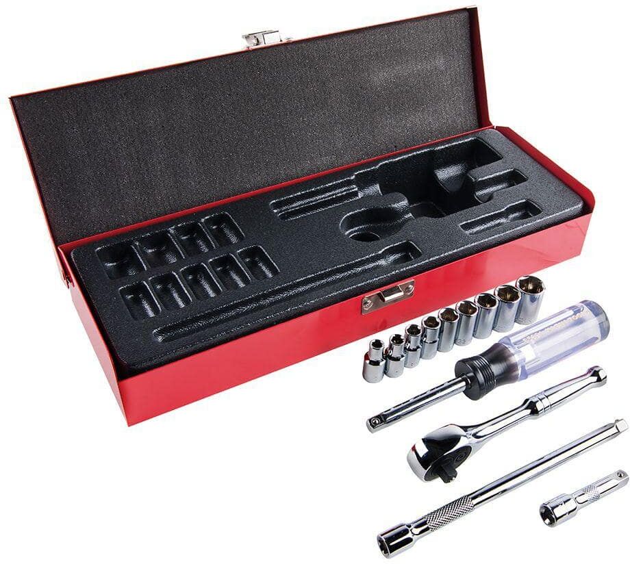 Klein Tools 1/4 in. Drive Socket Wrench Set (13-Piece)