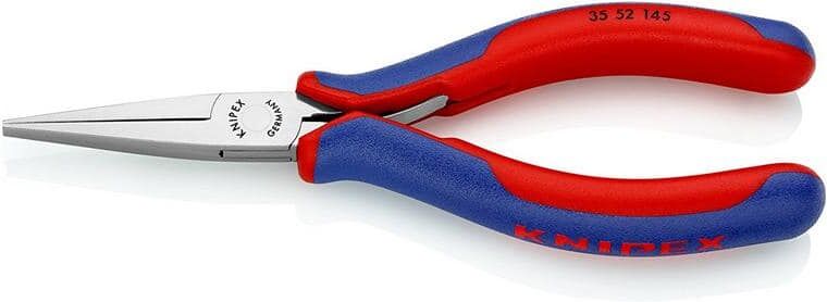 KNIPEX 5-3/4 in. Electronics Pliers-Flat Tips with Comfort Grip