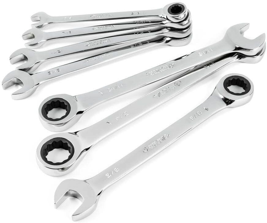 Husky Ratcheting SAE Combination Wrench Set (7-Piece)