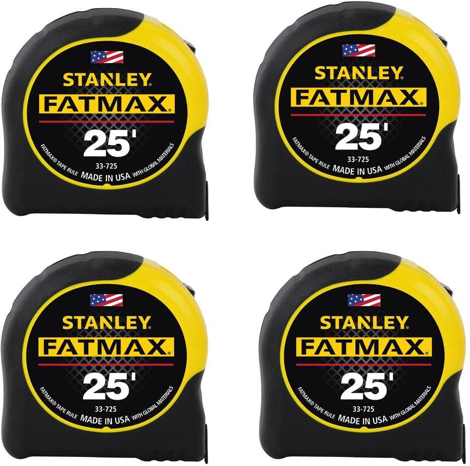 Stanley FATMAX 25 ft. x 1-1/4 in. Tape Measure (4 Pack)