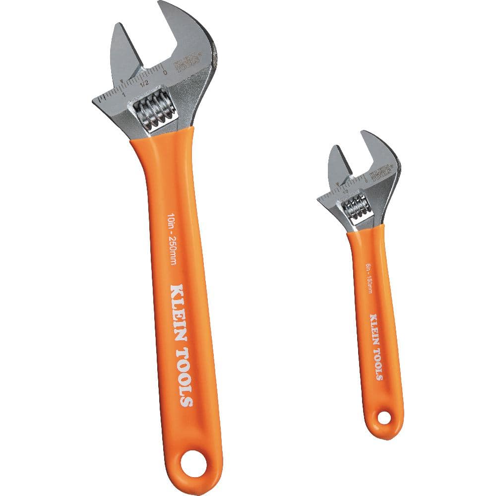 Klein Tools Extra-Capacity Adjustable Wrench Set (2-Piece)
