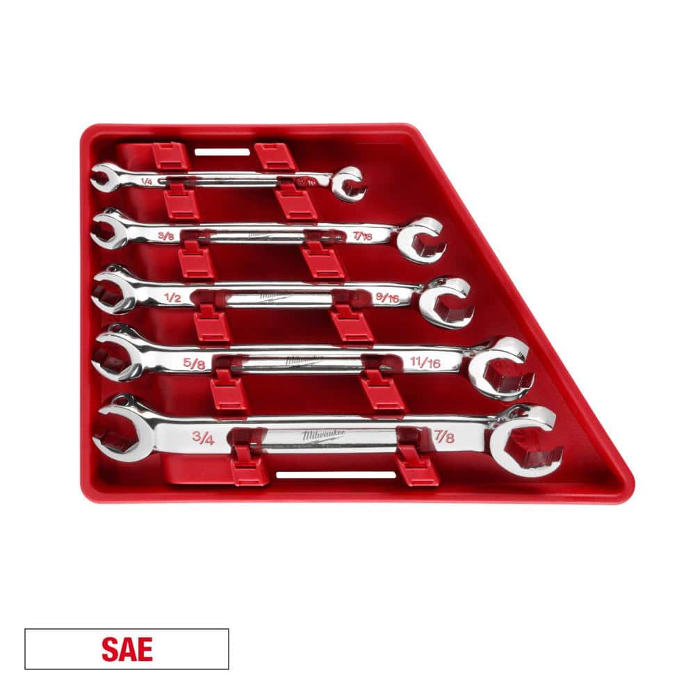 Milwaukee Double End SAE Flare Nut Wrench Set (5-Piece)