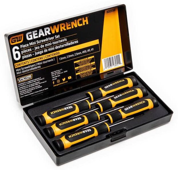 GEARWRENCH 6 Pc. Phillips/Slotted Mini Dual Material Screwdriver Set