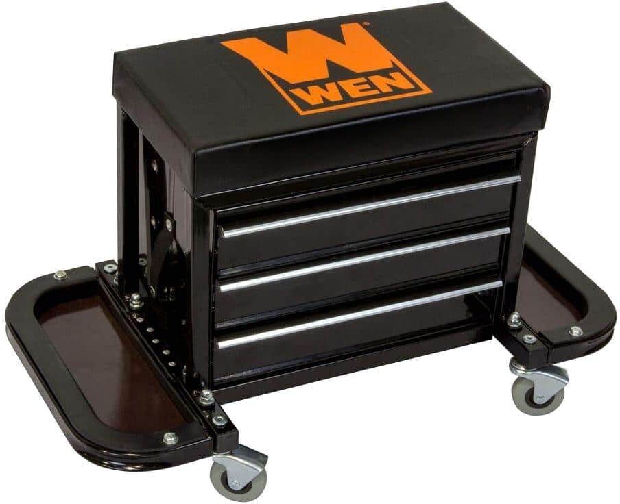 WEN 350-Pound Capacity Garage Glider Rolling Tool Chest Seat