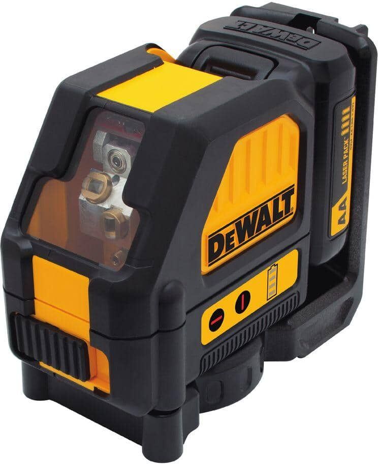 DeWalt 12V MAX Lithium-Ion 165 ft. Red Self-Leveling Cross-Line Laser Level with (AA) Starter Kit and Case