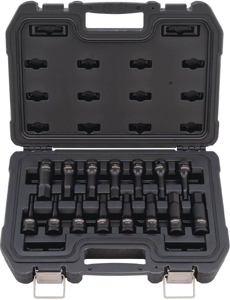 DeWalt 1/2 in. Drive Combination Impact Hex Socket Set (15-Piece)