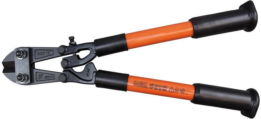 Klein Tools Bolt Cutter, Fiberglass Handle, 18-Inch