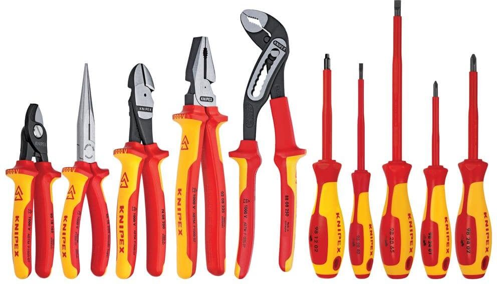 KNIPEX Pliers and Screwdriver Tool Set with Hard Case (10-Piece)