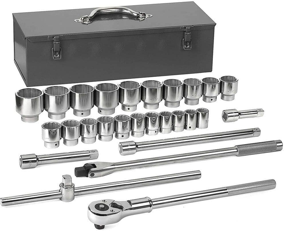 GEARWRENCH 3/4 in. Drive 12-Point SAE 24-Tooth Ratchet and Socket Mechanics Tool Set (27-Piece)