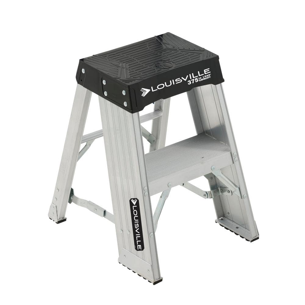 Louisville Ladder 2 ft. Aluminum Step Stand with 300 lb. Load Capacity Type IA Duty Rating