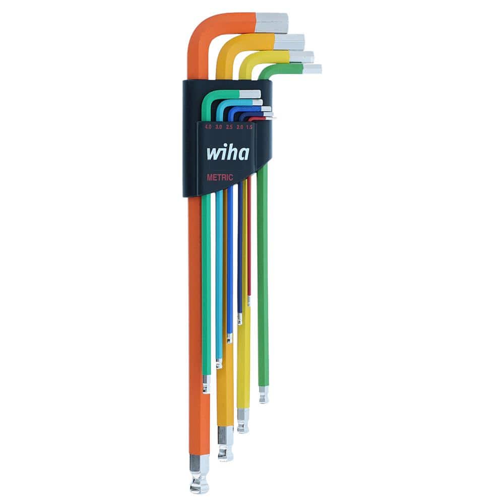 Wiha Color Coded Ball End Hex L Key Set Metric (9-Piece)