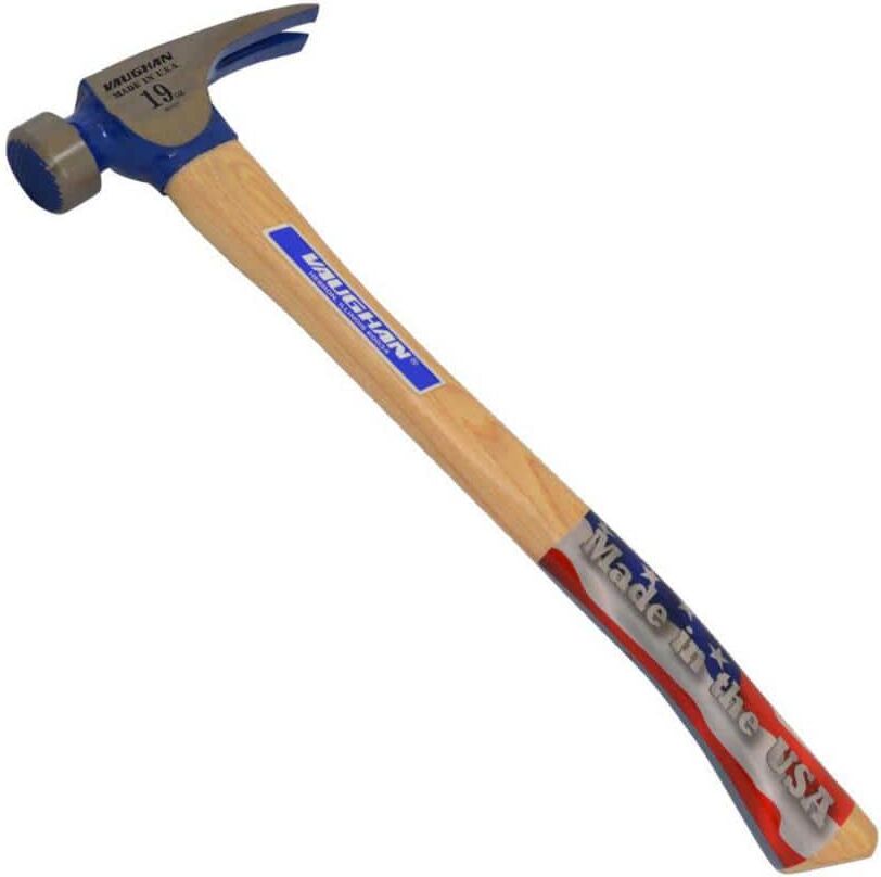 Vaughan 19 oz. California Framer Hammer with Straight 16 in. Hardwood Handle and Magnetic Nail Start