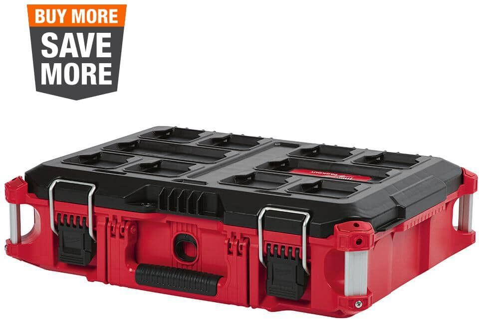 Milwaukee PACKOUT 22 in. Medium Red Tool Box with 75 lbs. Weight Capacity