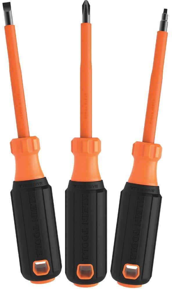 Klein Tools Screwdriver Set, 1000-Volt Insulated, (3-Piece)