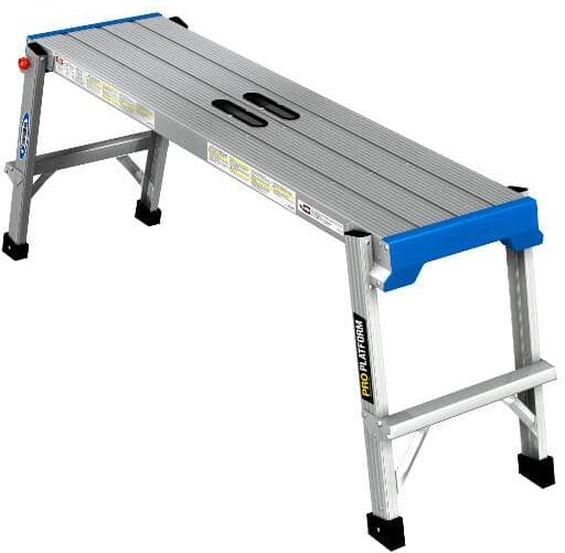 Werner 45 in. x 12 in. x 20 in. Aluminum Pro Work Platform with 300 lb. Load Capacity