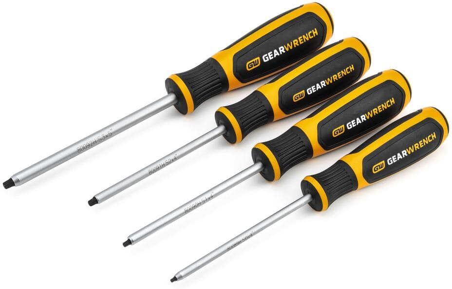 GEARWRENCH Square Dual Material Screwdriver Set (4-Piece)