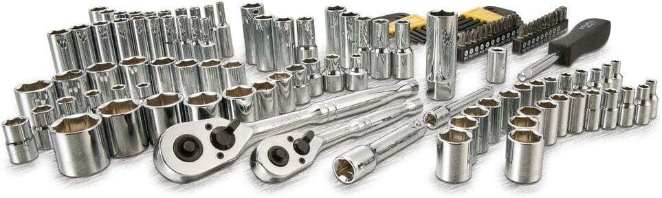 Stanley 3/8 in. and 1/4 in. Drive Socket Set with Ratchets (123-Piece)