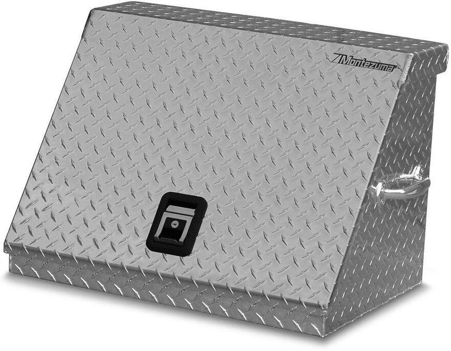 Montezuma 27 in. W x 18 in. D Portable Triangle Top Tool Chest for Sockets, Wrenches and Screwdrivers in Aluminum