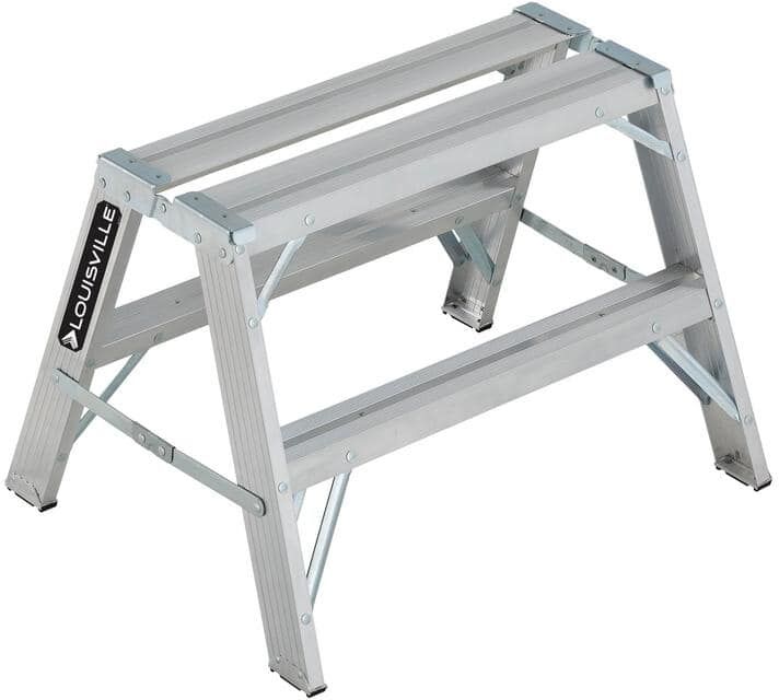 Louisville Ladder 2 ft. Aluminum Sawhorse with 300 lb. Load Capacity Type IA Duty Rating