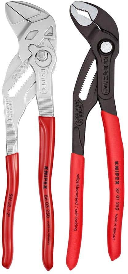 KNIPEX 2-Pieces 10 in. Cobra Water Pump and Pliers Wrench - Pliers Set