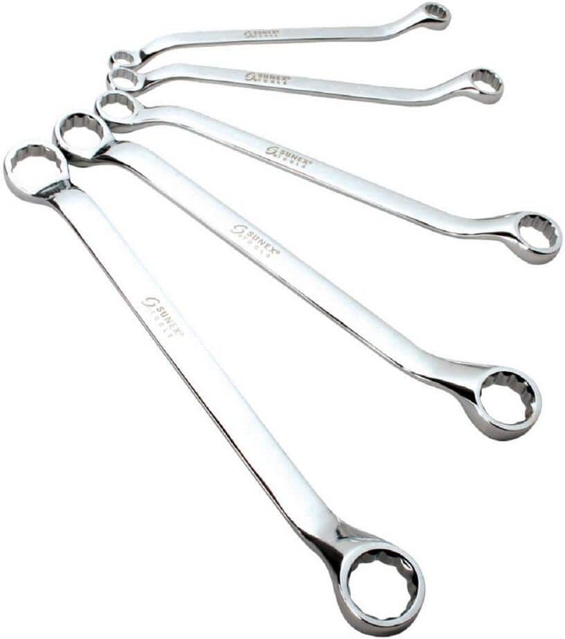 SUNEX TOOLS Metric Double Box Wrench Set (5-Piece)