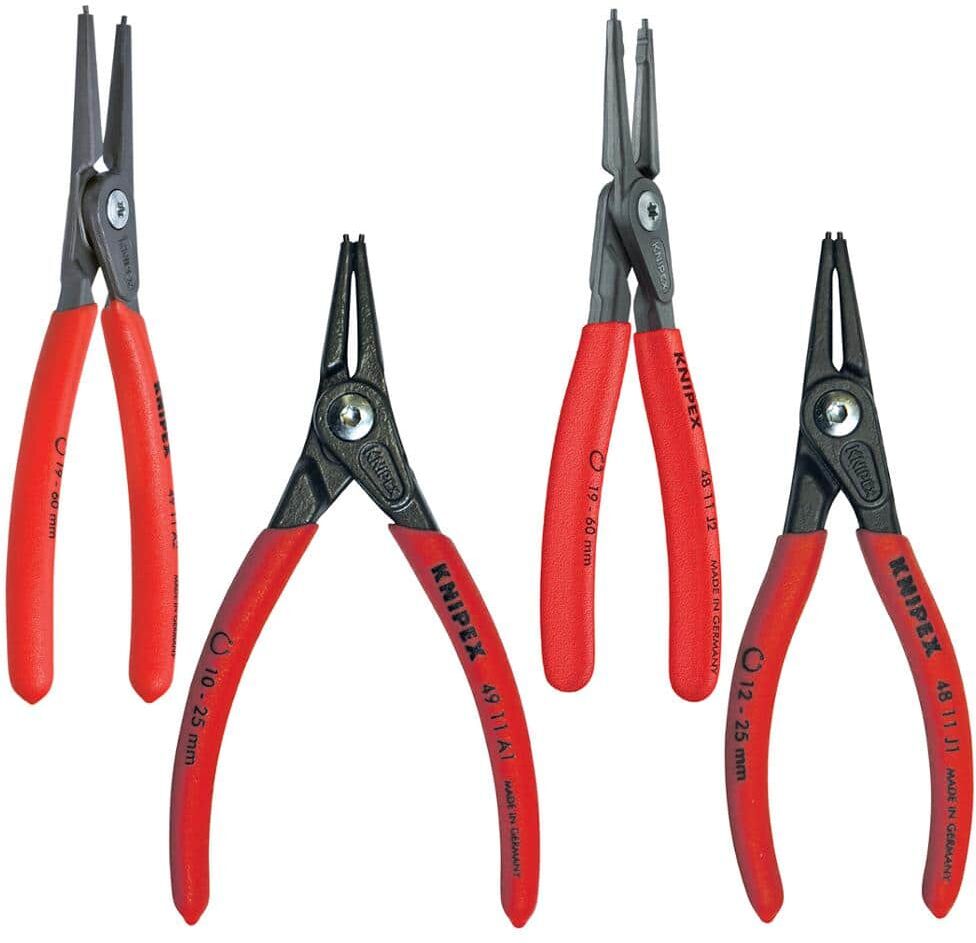 KNIPEX Precision Snap Ring Pliers Set in Tool Roll (4-Piece)