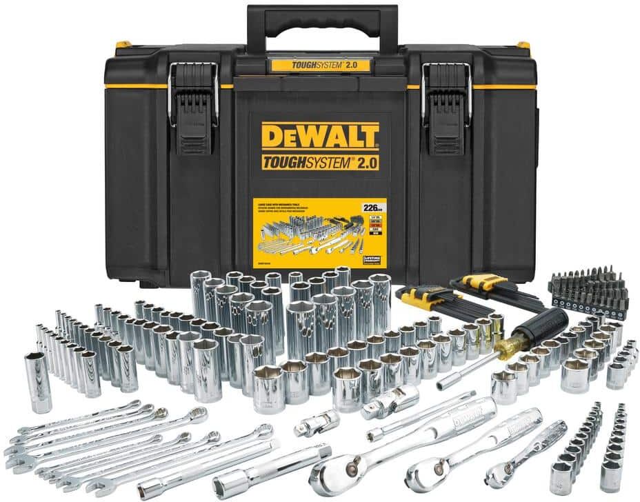 DeWalt Mechanics Tool Set (226-Piece) with TOUGHSYSTEM 2.0 22 in. Medium Tool Box