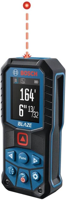 Bosch BLAZE 165 ft. Dual Power Battery Laser Distance Tape Measuring Tool w/ Color Screen & Measurement Rounding