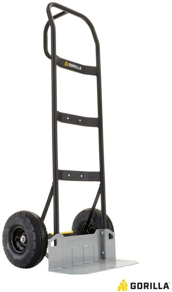 Gorilla 800 lbs. Capacity Steel Hand Truck with Multi-Grip Handle, Wideload Toe Plate, Super Duty Axle with Non-Slip Foot Lever