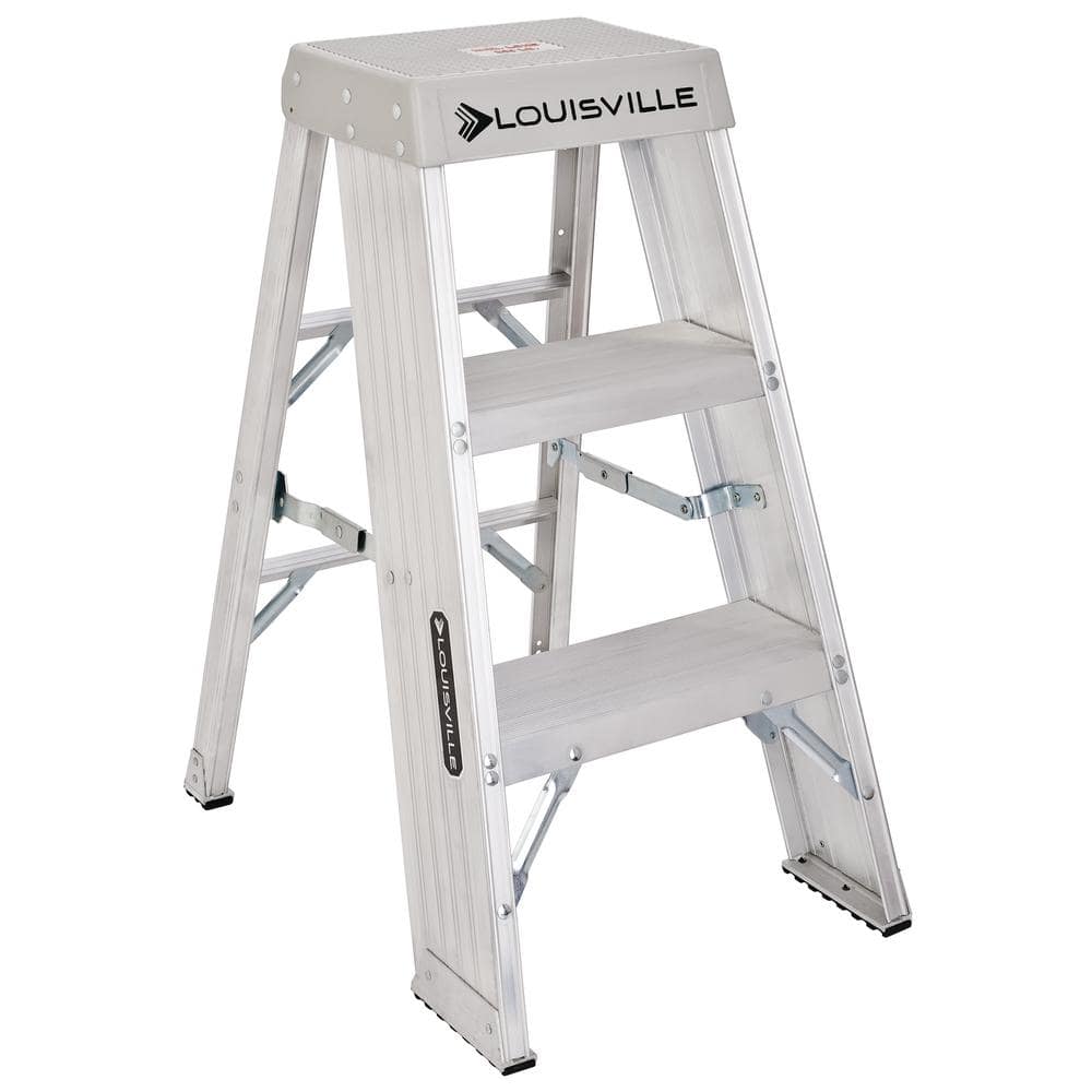 Louisville Ladder 3 ft. Aluminum Step Stand with 300 lb. Load Capacity Type IA Duty Rating