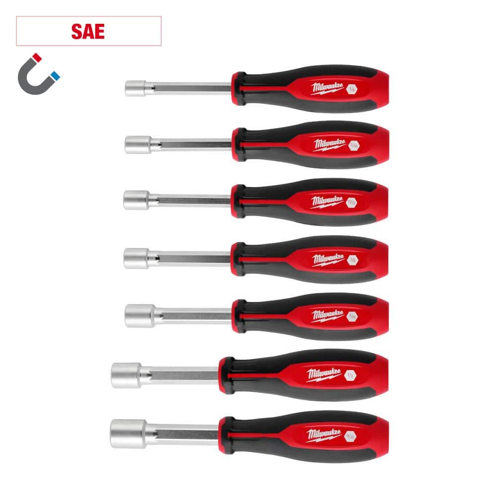 Milwaukee SAE HollowCore Magnetic Nut Driver Set (7-Piece)