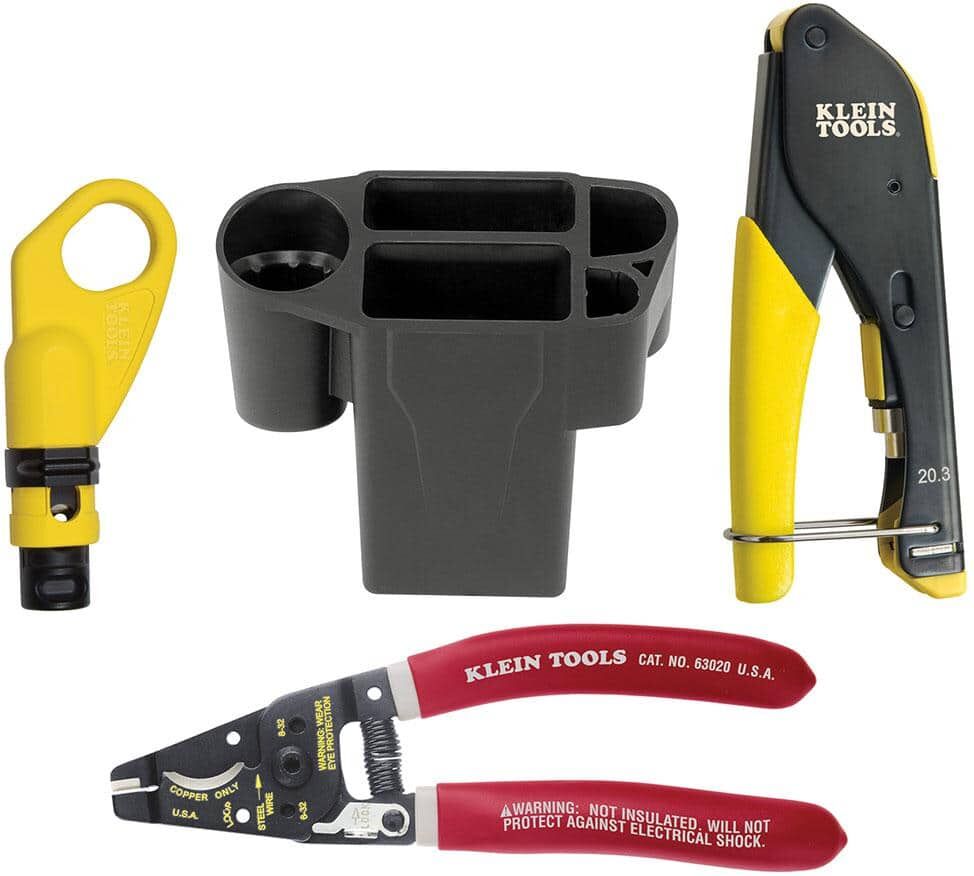 Klein Tools Coax Cable Installation Tool Set with Hip Pouch