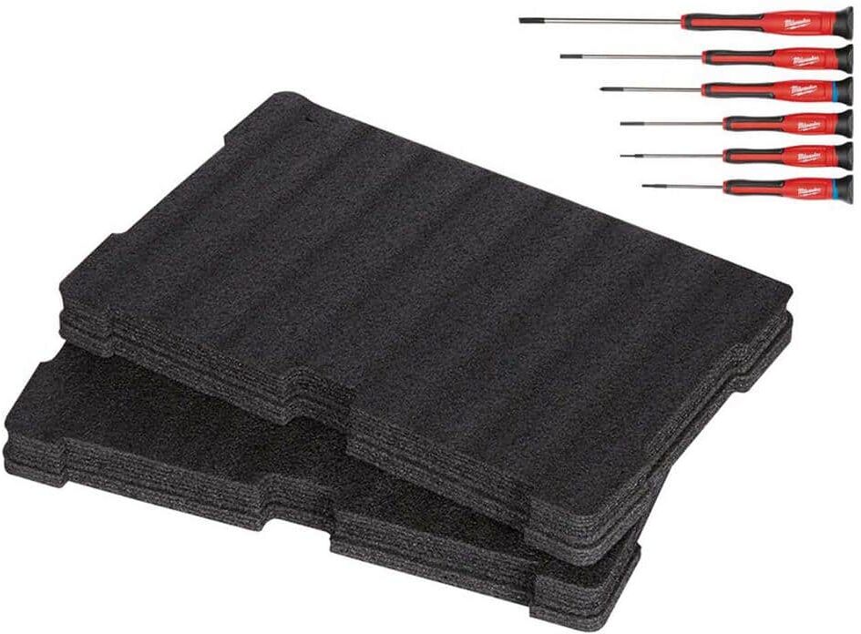 Milwaukee Precision Screwdriver Set with PACKOUT Tool Box Customizable Foam Insert (7-Piece)