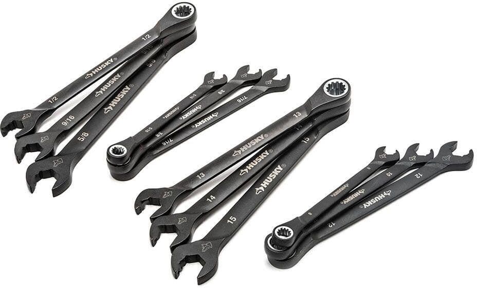 Husky 100-Position Double Ratcheting Wrench Set SAE/MM (12-Piece)