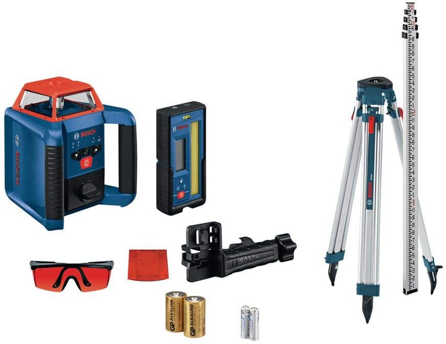 Bosch REVOLVE 2000 ft. Horizontal Rotary Laser Self Leveling Complete Kit with Manual Dual Slope