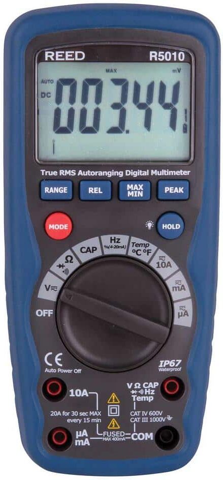 REED Instruments True RMS Waterproof Digital Multimeter