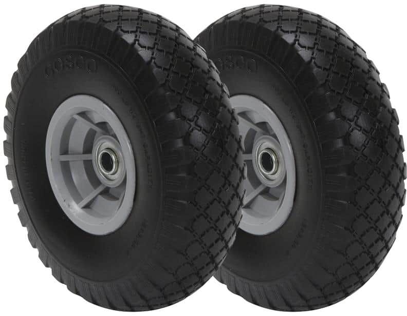 Cosco 10 in. x 3 in. Flat-Free Replacement Wheels for Hand Trucks (2-Pack)