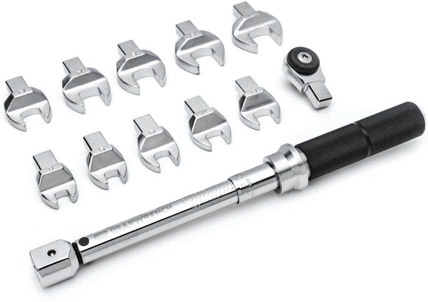 GEARWRENCH 1/4 in. Drive Metric Open End Interchangeable Torque Wrench Set (12-Pieces)