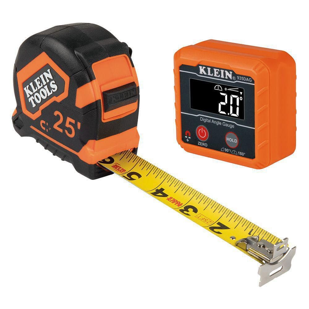 Klein Tools 2-Piece Tape Measure and Digital Angle Gauge and Level Tool Set