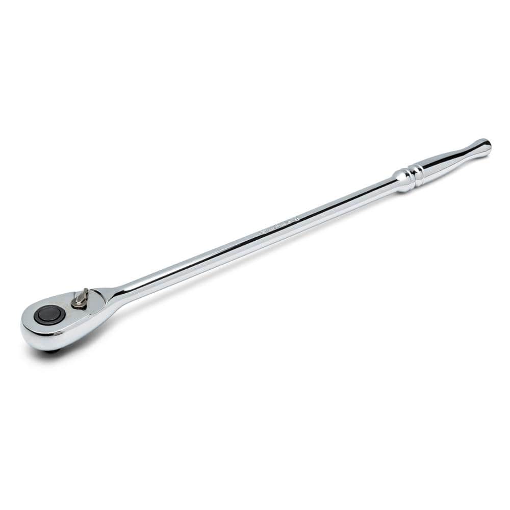 Husky 3/8 in. Drive 100-Position Chrome Extra Long Handle Ratchet