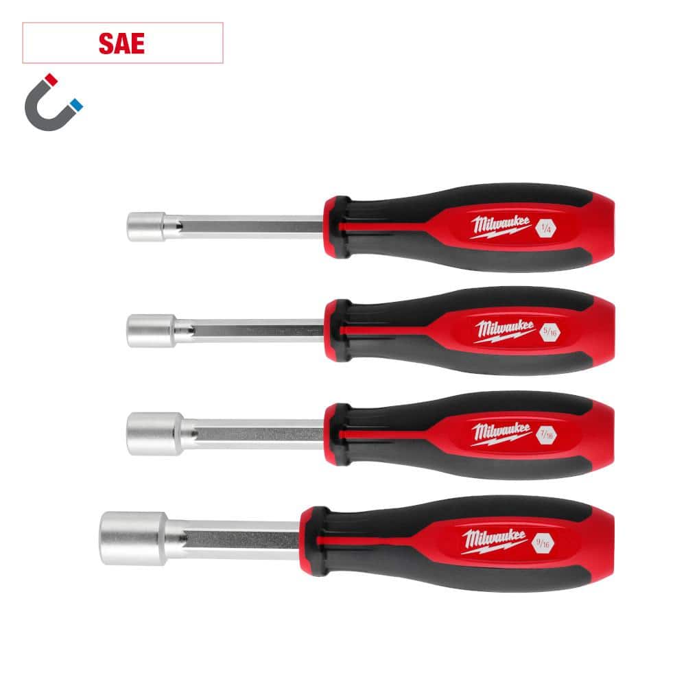 Milwaukee SAE HollowCore Magnetic Nut Driver Set (4-Piece)