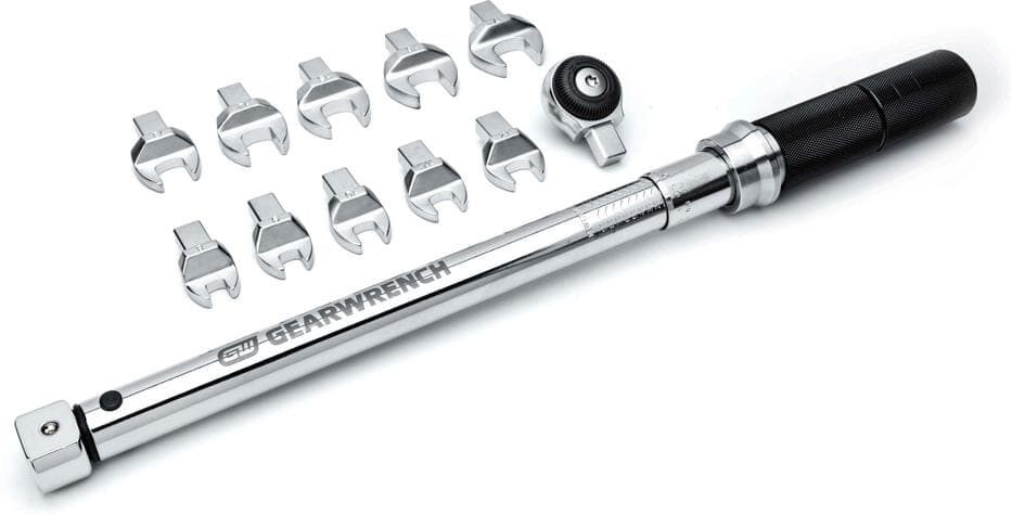 GEARWRENCH 3/8 in. Drive Metric Open End Interchangeable Torque Wrench Set (12-Pieces)