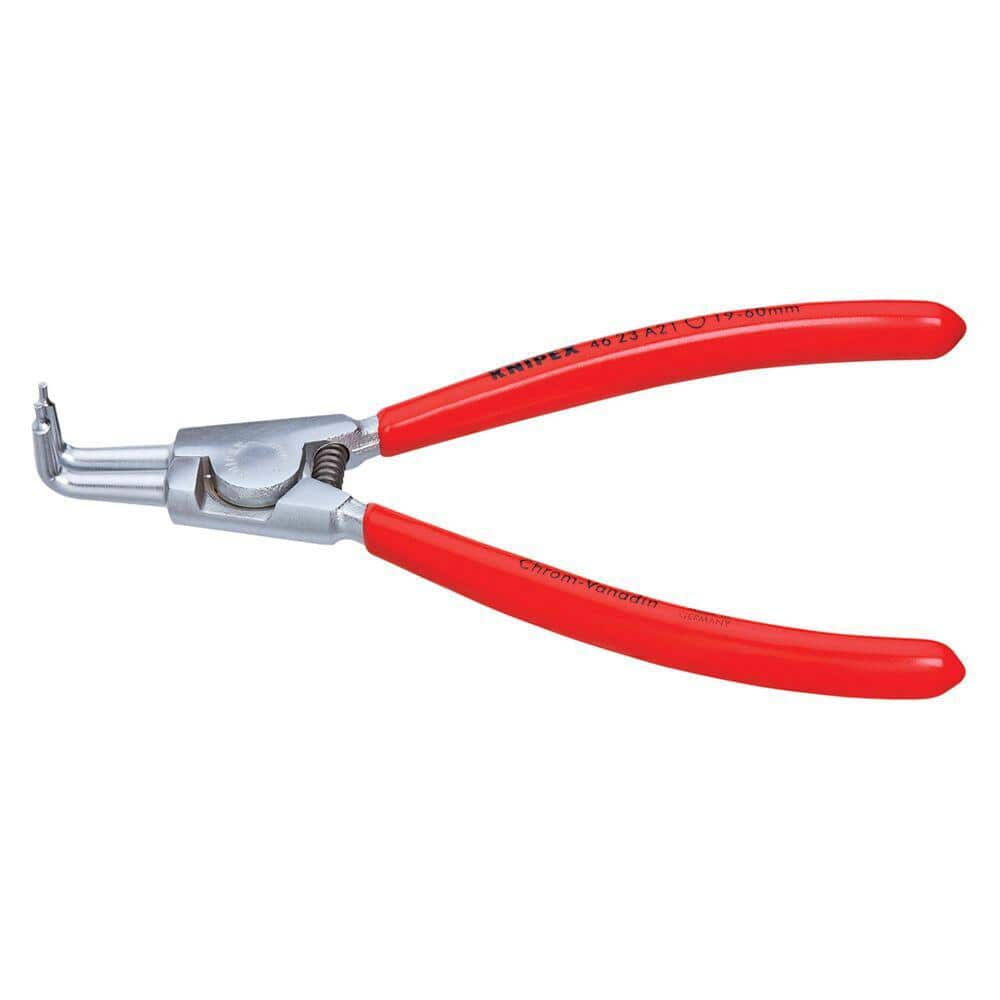 KNIPEX 6-3/4 in. Circlip Snap-Ring Pliers-External 90-Degree Angled Chrome Forged Tip Size 2