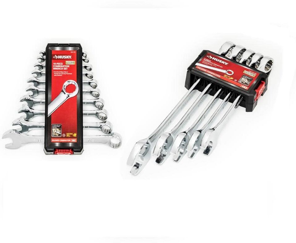 Husky SAE Combination Wrench Set with XL Sizes (15-Piece)