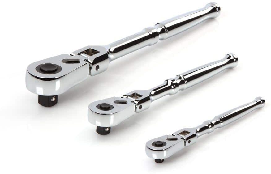 TEKTON 1/4 in., 3/8 in., 1/2 in. Flex Quick-Release Ratchet Set (3-Piece)