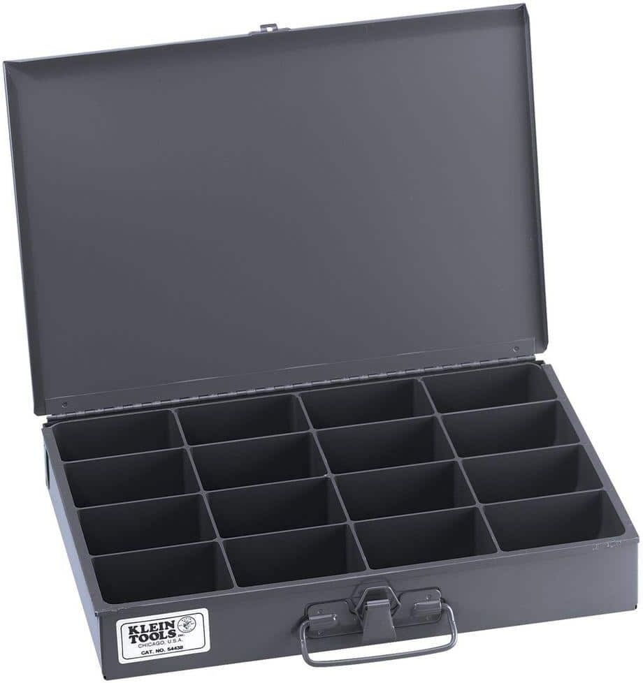 Klein Tools Mid-Size 16-Compartment Parts Storage Box