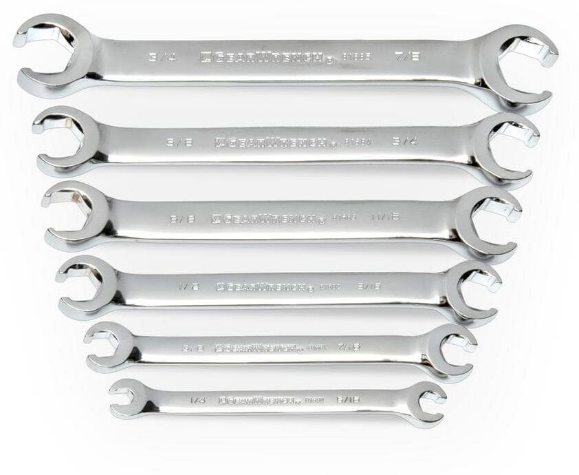 GEARWRENCH SAE Flare Nut Wrench Set (6-Piece)