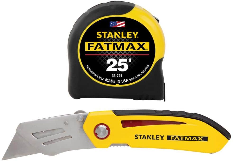 Stanley FATMAX 25 ft. Tape Measure with Bonus Fixed Blade Folding Knife